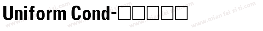 Uniform Cond字体转换